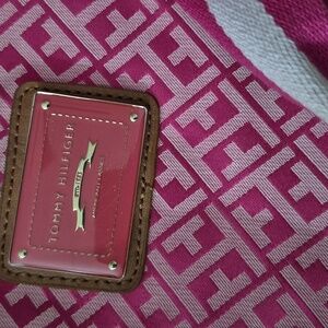 Tommy Hilfiger  Pink Geometric Tote Bag